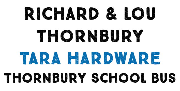 Richard & Lou Thornbury Tara Hardware & Thornbury School Bus